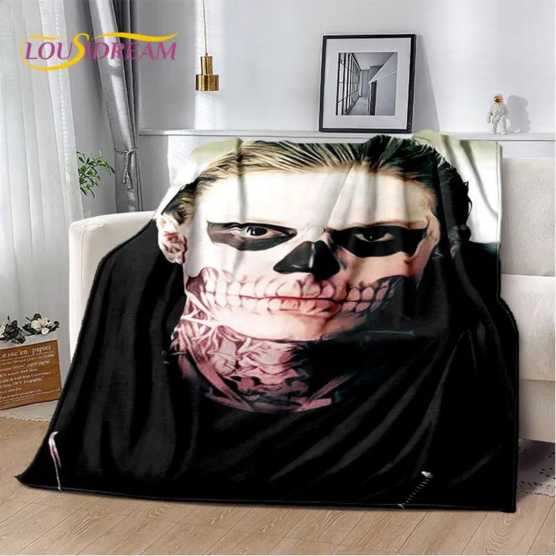 Movie Tv Actor Cute Evan Peters Soft Plush Blanket,Flannel Blanket Throw Blanket For Living Room Bedroom Bed Sofa Picnic Cover