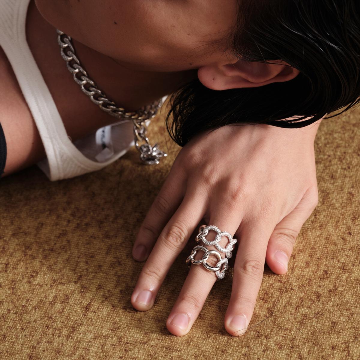 Apm Monaco Rings Unisex Silver White