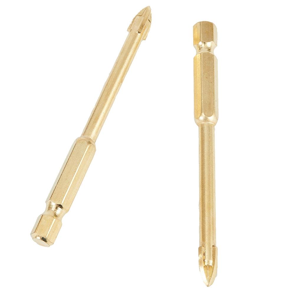 5pcs Drill Bits Glass Drill Titanium Ceramic Tile Marble