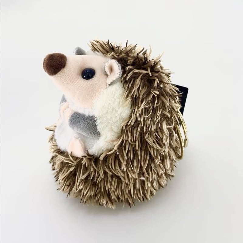 Passende Igel-Schlüsselanhänger, Flauschig, Niedlich, Stilvolle Plüschtiere, Geschenke, Bänder, Schlüsselringe (Braun)