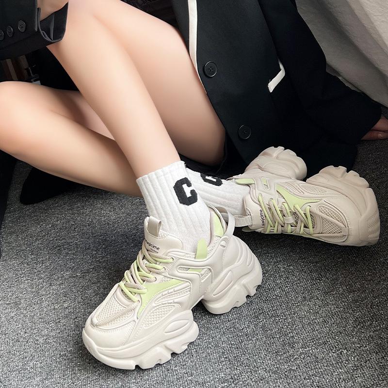 Augustine dad shoes women 2025 new autumn Internet celebrity fried street show foot small platform sports casual shoes ins