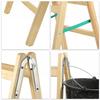 KADAX Wooden Painter's Ladder Step Ladder Double-Sided 150kg