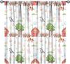 Cartoon Farmhouse Curta, Farm Truck Tractor Cute Animals Horse Cow Cat Dog Autumn Sunflower Windmill Print Window Treatments