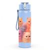 1PC Fluffy Stacked Kitten Group 750ml Color Plastic Sports Water Bottle Leakproof Flip Straw Lid Suitable for Sports Office Home Use