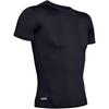 Solid Color Sports Compression T-Shirt Crew Neck Men Tops Black 1216007-001