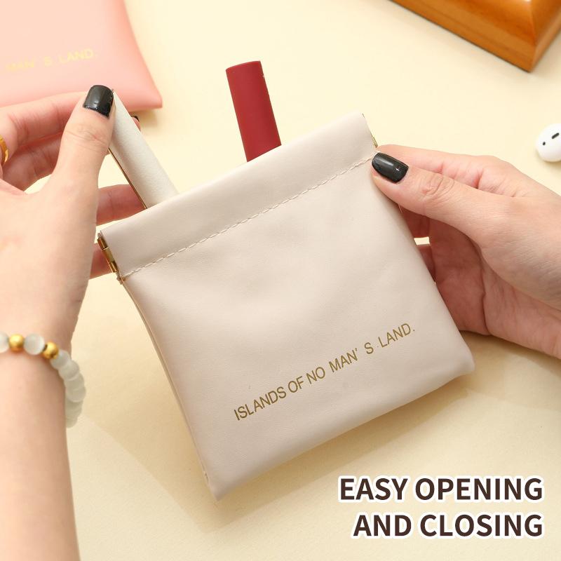 Bullet Storage Bag With Automatic Closure Wired Headphone Storage Bag Pu Coin Purse Mini Portable Lipstick And Makeup Bag