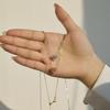 S925 Sterling Silver Women's Ring with Heart Pendant - Japanese & Korean Light Luxury, Exquisite Fairy Style.