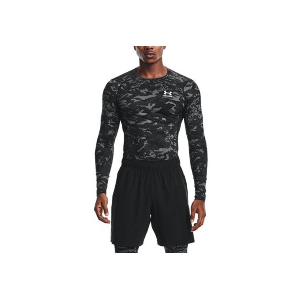Under Armour HeatGear Běžecké kompresní fitness tričko Pánské topy Černé 1361525-001