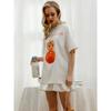 New Letter Printed T-Shirt Fashion Wind New Fashion Casual Loose round Neck Print T-shirt