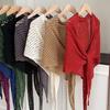 Breathable Knitted Scarf Hollow Out Women Shawl Wrap Fashion Triangle Scarf Shawl
