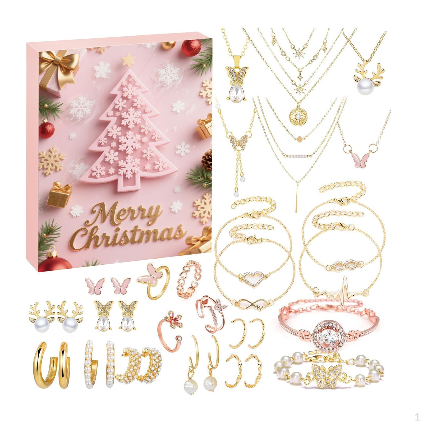 

Різдвяний Адвент-календар з прикрасами - Сюрприз-подарунок для дівчини, мами, доньки