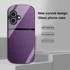 Red Leather Pattern For Apple IPhone 16 11 13 15 14 Pro Max 12 Mini 7 8 Plus XR XS Elliptical Shaped Tempered Glass Phone Case