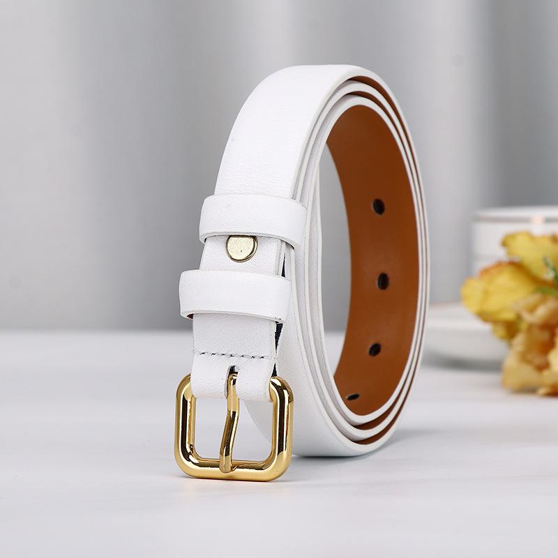 2.4Cm New Napa Leather Lady College Style Belt Female Japanese And Korean Fashion Trend Versatile Fairy Style Belt