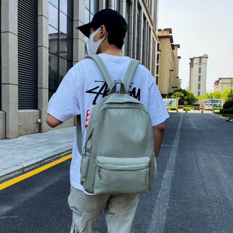 Student School Bag Korean Version Ins Large Capacity Light Canvas Backpack Girls' College Style Small Fresh Class Backpack