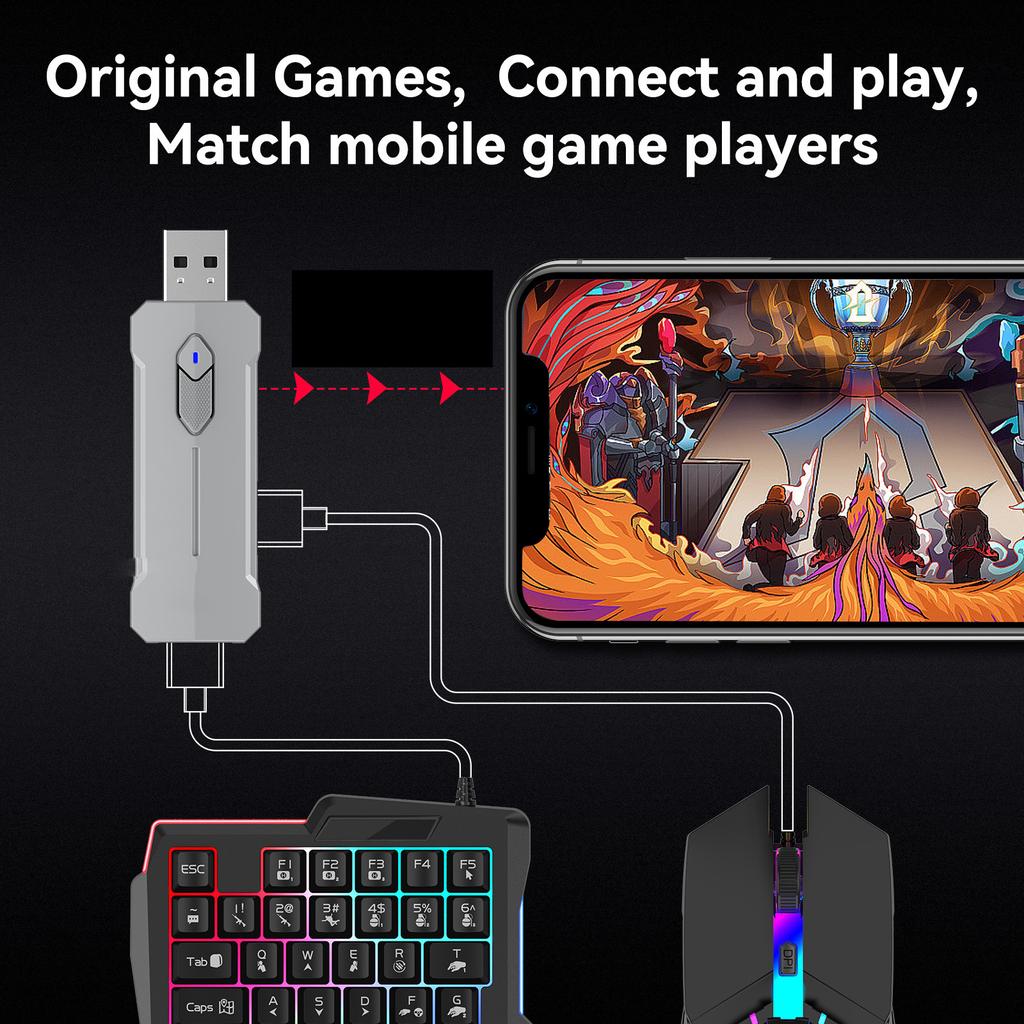 USB Adapter Game Controller Keyboard Mouse Converter With/without Keypad Mouse Pad Wide Platforms Compatibility