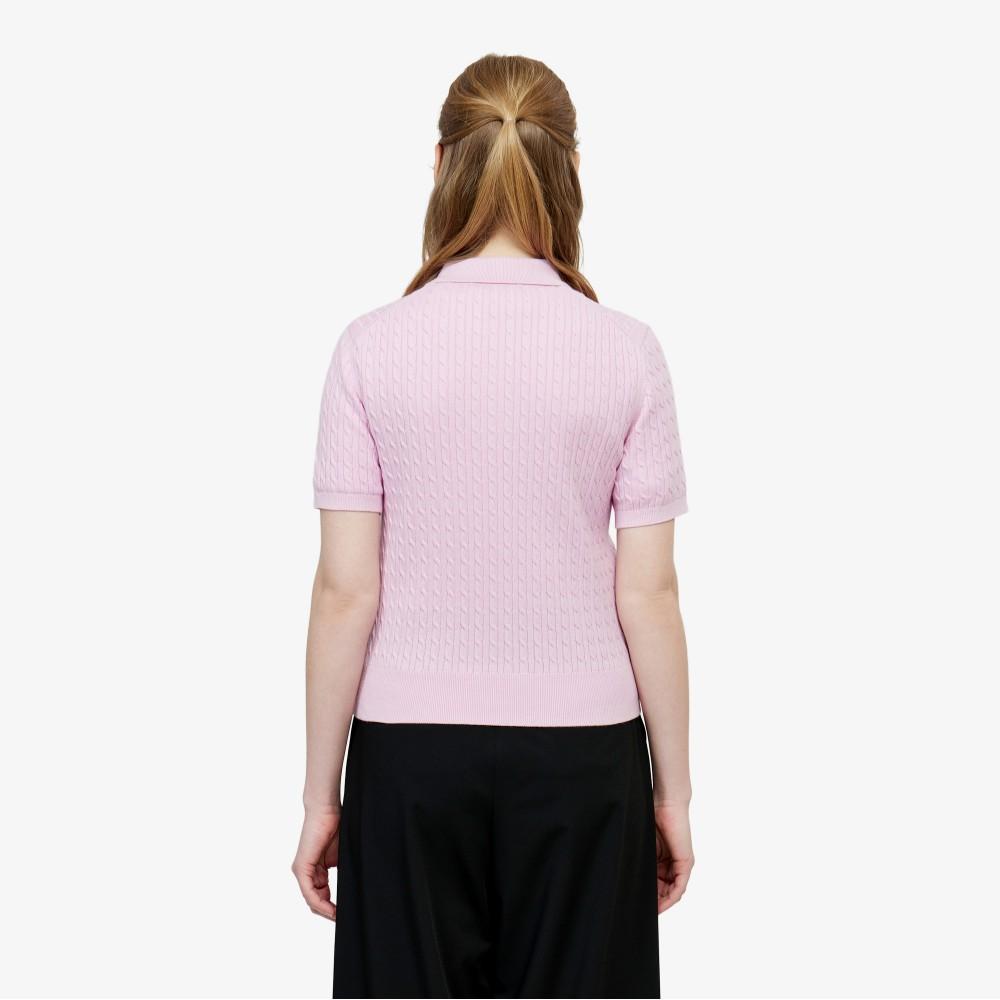 [Lacoste] Women's Cable Sweater Polo Shirt PF607E-56GZ4H
