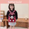 Mickey Mouse Letter Print Kids Cartoon Canvas Backpack For Preschool And Daily Use