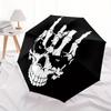 1pc Skull Hand Automatic Open 8-Rib Windproof Umbrella, Travel & Commuting, Suitable for All Seasons, Lightweight Portable,042