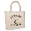 Sac de plage - PLANETEE - Hérissons C'est la vie - Isotherme - Coton imprimé en France - Grande contenance