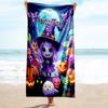 1PC Custom Name Halloween Night Adventure Beach Towel Highly Absorbent And Sand-Resistant Towel for Swimming, Pool, Yoga, And Travel Lightweight