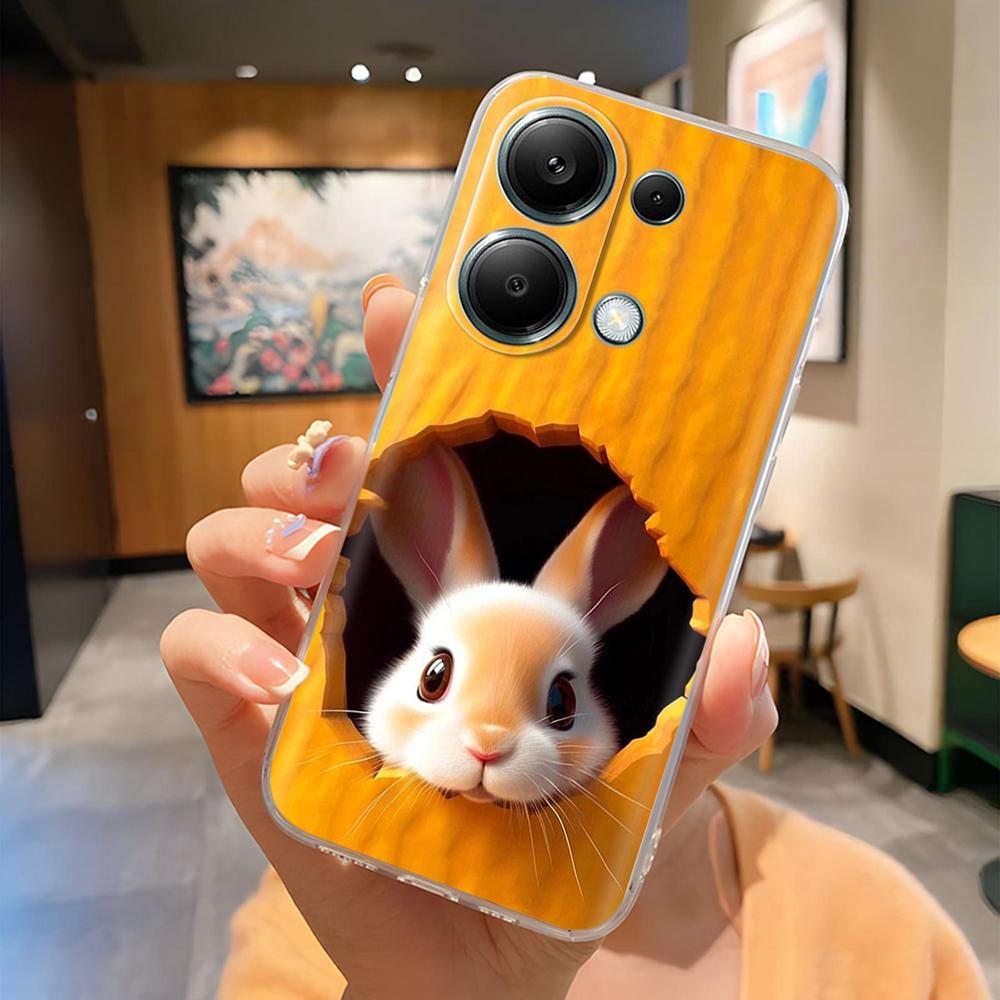 For Poco M6 Pro Phone Case Cute Panda Soft Silicone Shell For Xiaomi Poco M6Pro 4G 5G Protection Fashion Back Cover Coque Fundas