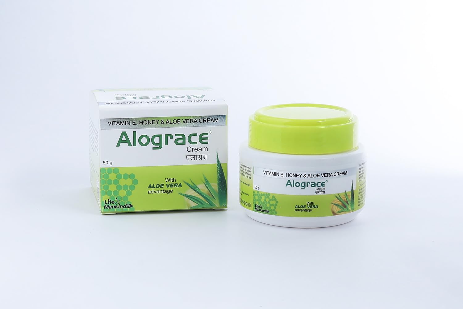 Alograce Moisturizing Cream with Vitamin E, Honey & Aloe Vera | for Normal, Dry and Sensitive skin | 50 gm