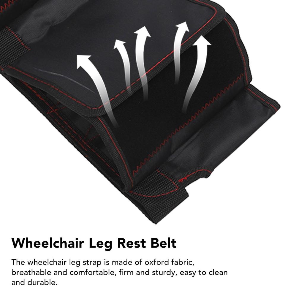 Wheelchair Leg Strap Black Wheelchair Foot Rest Restraint for Elderly Disabled Legs Restraining