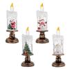 Creative Cross-border Snowing Cartoon Christmas Crystal Ball Candle Light Ornament