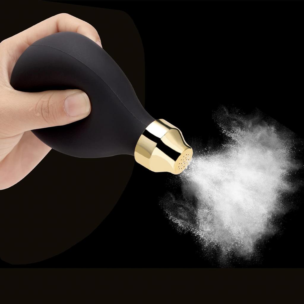 Black Dry Powder Atomizer Bottles Barber Powder Hair Fibers Spray Applicator Travel Makeup Cosmetics Sub-Bottle Container