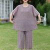 Women's Plus Size Summer Casual Set, Printed Top & Capri Pants (3XL-7XL)