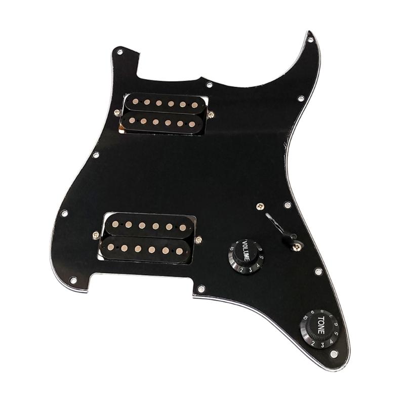

Electric Guitar Board Guitars Pickguard 3Ply PVC Electric Guitar Board Pickguard Pickups with HH Pickup Loaded Prewired чёрный