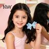 Fashion Hair Accessories Double Layered Glitter Bow Clip for Girls, Artificial Leather Barrettes, Party Non Slip Children Daily Wear & Kids