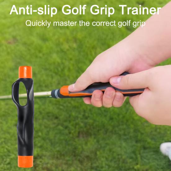 Golf Grip Trainer Club Grip Training Aid Right Hand Attachment Anti-slip Golf Swing Trainer for Correcting Hand Position on Golf Club