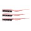 3Pcs Tsing Hair Brush Ergonomic Handle Portable Tsing Brush Rat Tail Comb for Home Travel