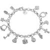 kelistom 925 Sterling Silver Bracelets for Women Teens, Love Heart Charm Chain Bracelet Bangle Fashion Jewelry Gifts