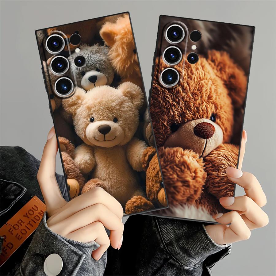 Simple Bear Funda Phone Cover Case for Samsung Galaxy S26 Ultra S20 Ultra S23 S25 Plus S21 FE S24 S10 S9 Note 20 8 9 10