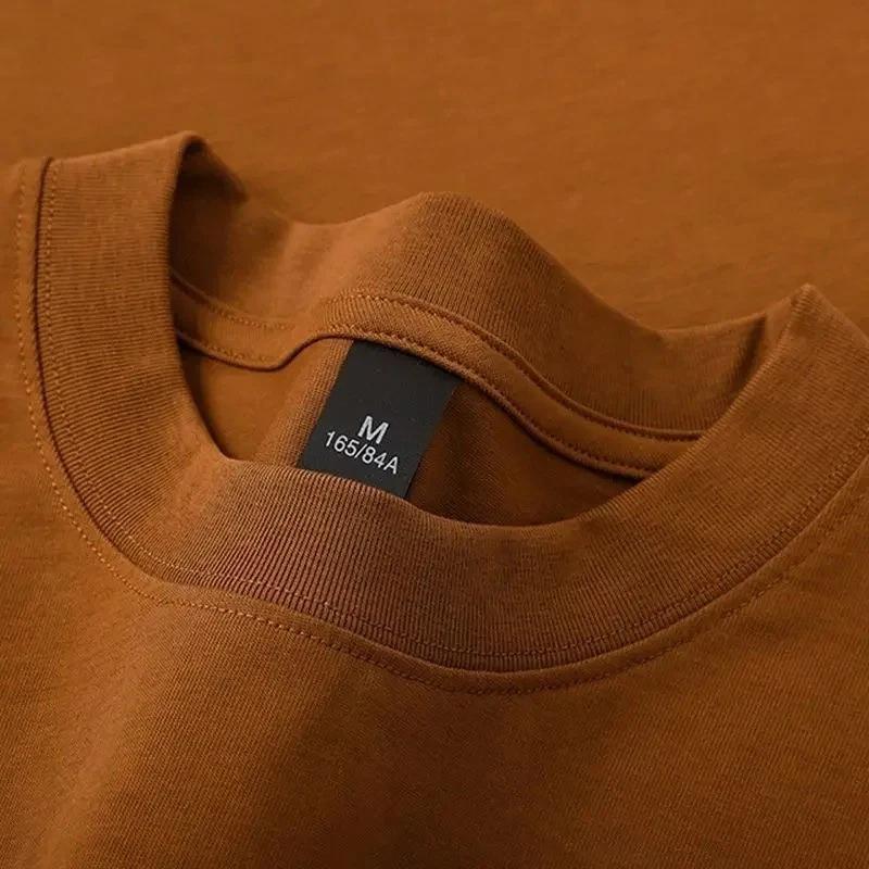 

600g Heavyweight Oversized Solid Color 100% Cotton T-Shirt For Men Women 4XL