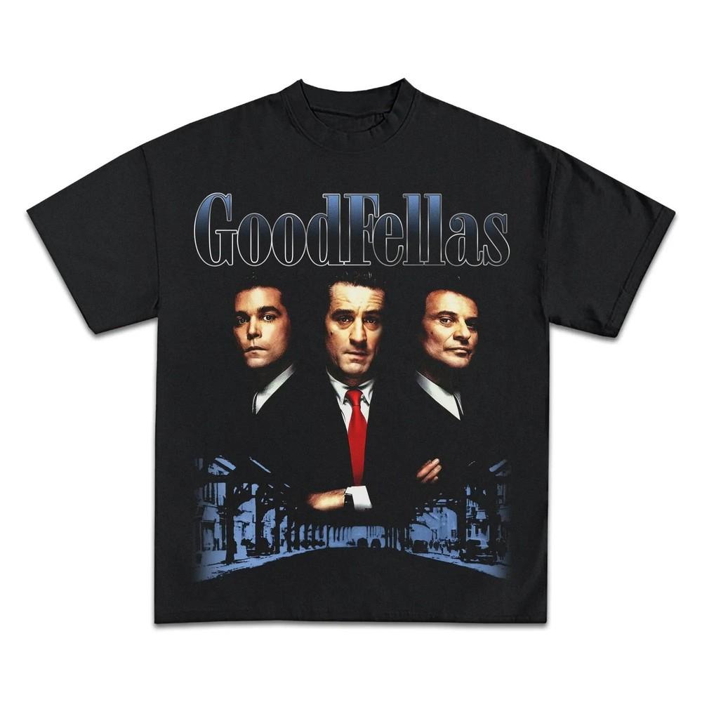 Goodfellas Retro Boxy Garment-Dyed Basketball Tee Streetwear Y2K Unisex T-Shirt S