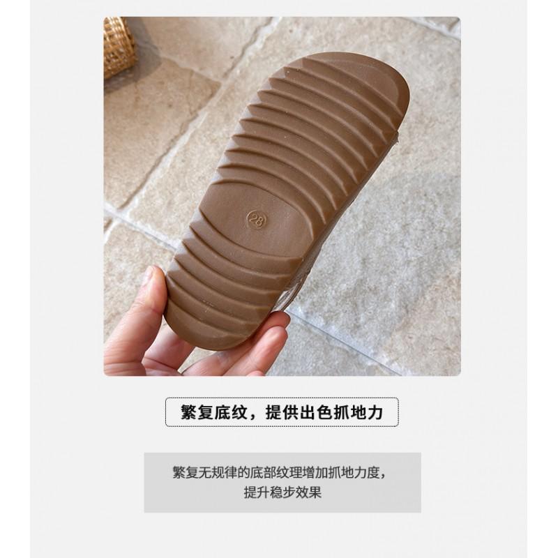 Kids Buckle Sandals Girls Boys Open-Toe Casual Beach Shoes Soft Sole Round Toe Adjustable Strap