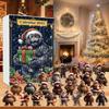 Advent Calendar 24-Day Countdown Decoration Ape Man Themed Family Christmas Advent Calendar Festival Hanging