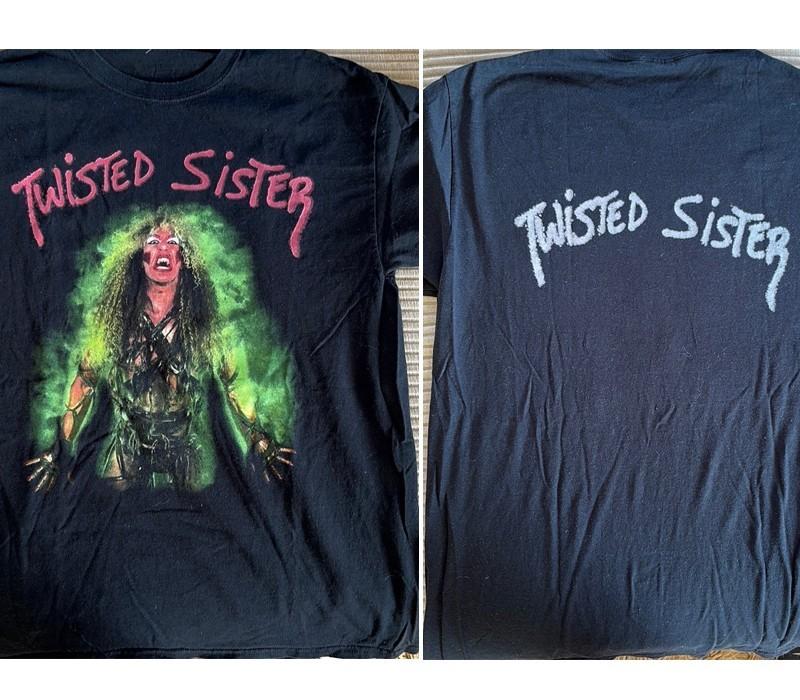 Футболка Twisted Sister 2-сторонняя черная Унисекс Мужская Женская S-2345XL Унисекс Футболка S