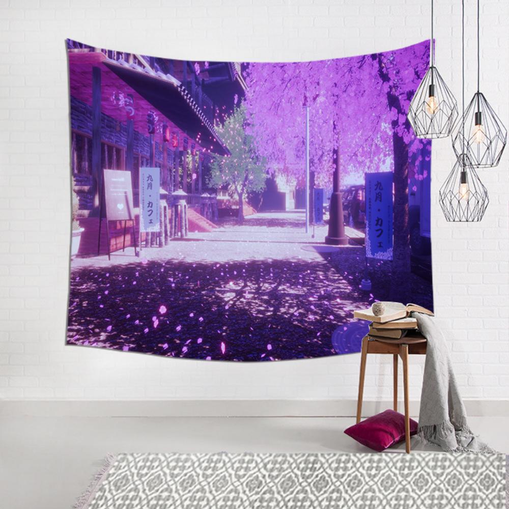 Floare de cireș, pânză agățată colorată, decorare pentru cameră, pictură, fundal pentru sufragerie, pânză pentru dormitor, tapiserie, pânză de perete