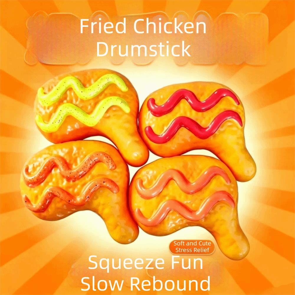 Simulation Slow Rising Squishy Realistic Sensory Fidget Ball Fried Chicken Drumstick Toy Kids Toy