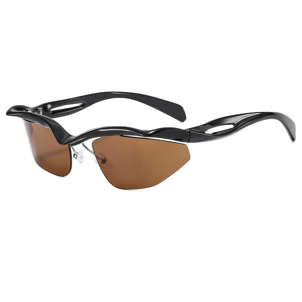 European and American Rimless Y2K Personality Advanced Sense Millennial Punk Sunglasses Men and Women Tide Internet Celebrity Outdoor Cycling Glasses