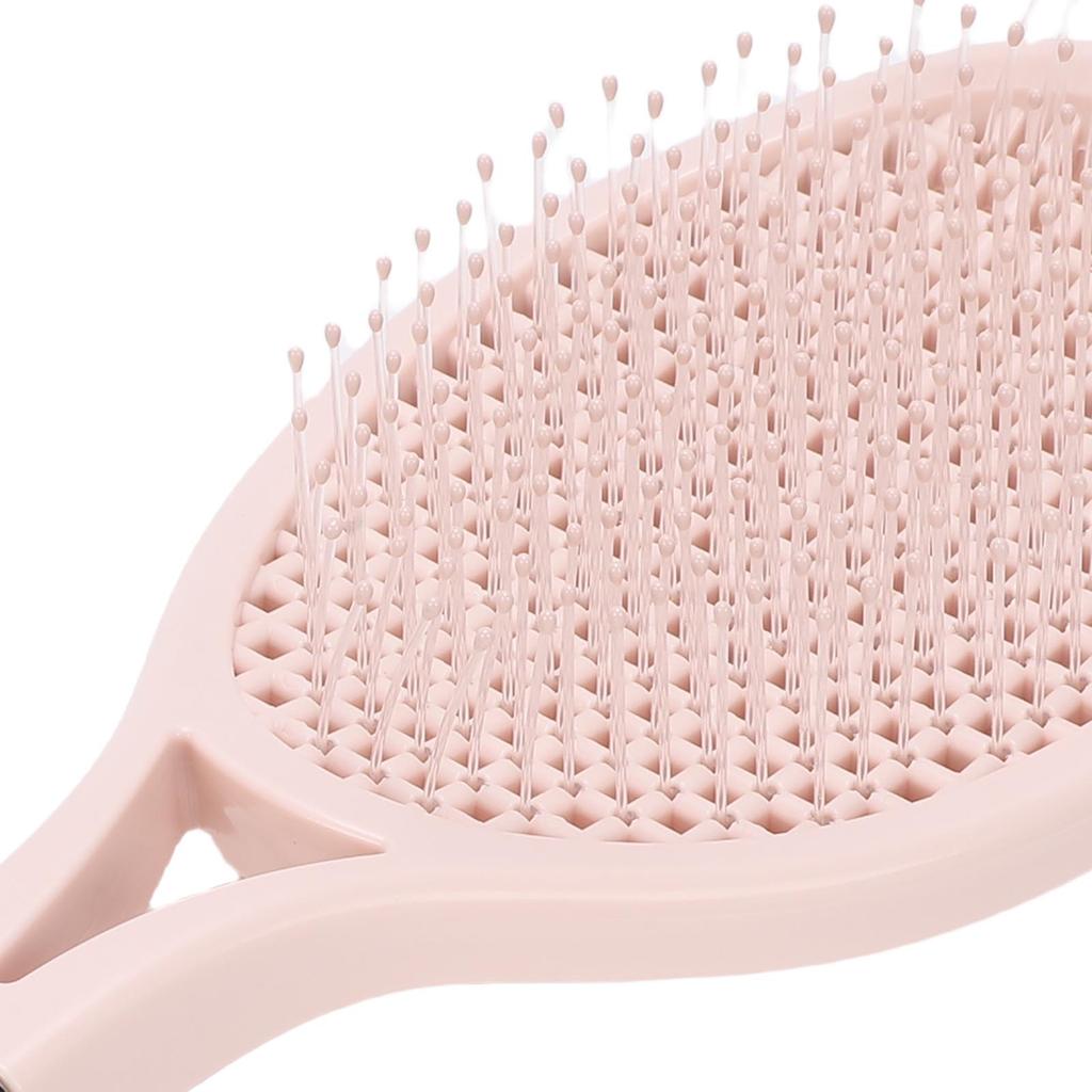 Curly Hair Brush Comfortable Massage Detangling Brush Cushion Hair Comb for Women Pink
