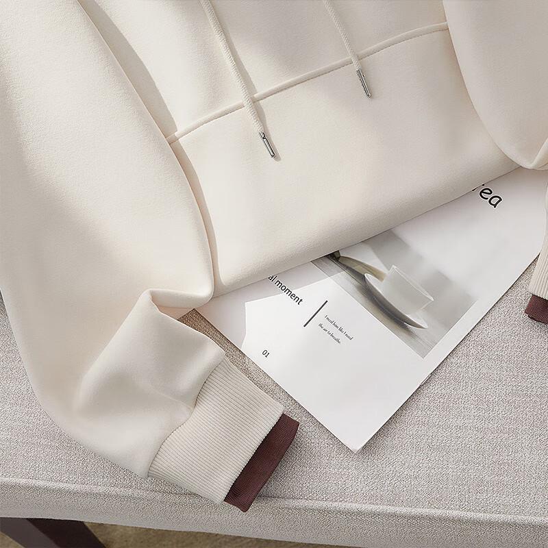 Women's Letter Print Drawstring Hooded Sweatshirt