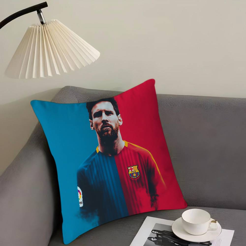 Football Star L-Lionel M-Messi Pillow Cushion Cover Pillowcase Living Room Sofa Home Decor Customized