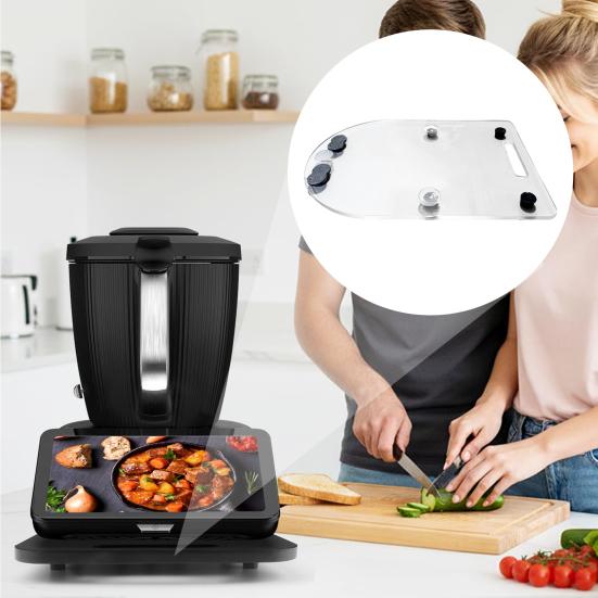 Podložka pro mixér Thermomix TM7 Posuvná podložka Protiskluzová podložka s gumovými kolečky a zajišťovacími klipy Snadno pohyblivé příslušenství