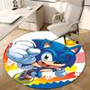 1pc Sonic4 Design Printed Area Round Carpet for Bedroom Living Room Home Decor Rugs Mat Non Slip Mat Rug for Bedside