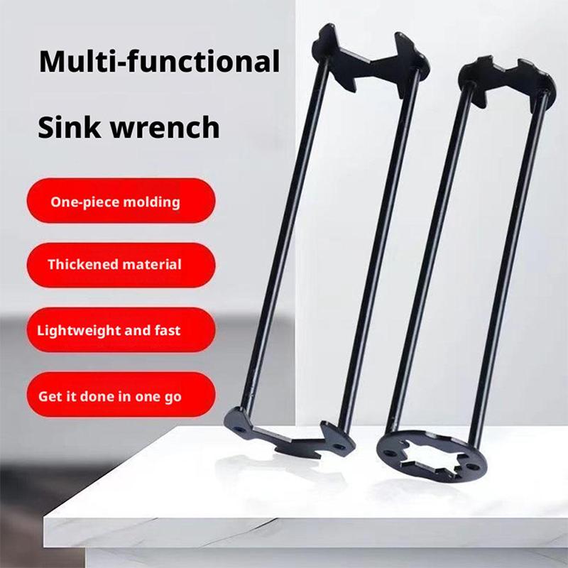 5-In-1 Multifunctional Sink Wrench Universal Pipeline Maintenant Tool Universal Tool Household Maintenance Faucet Nut Pipe Basin